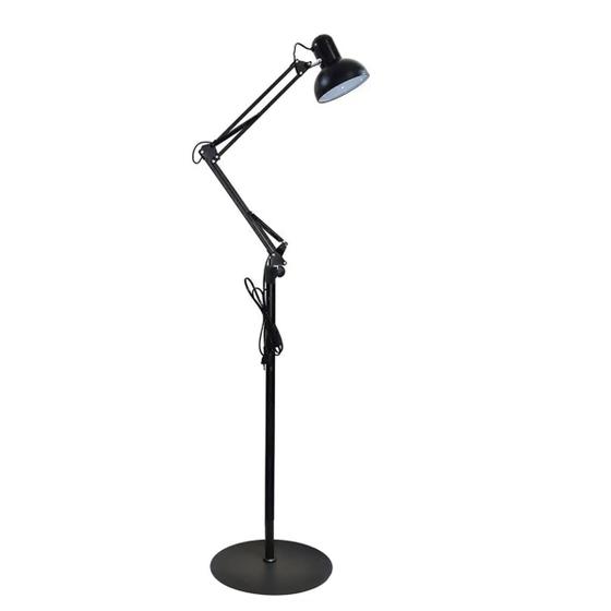 Imagem de Luminaria Abajur Chao Articulada Pedestal Metal E27 Flexivel Sala Estar Quarto Mesa Leitura Trabalho Iluminaçao