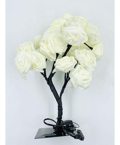 Imagem de Luminária Abajur De Árvore De Rosas Flor Artificial Led