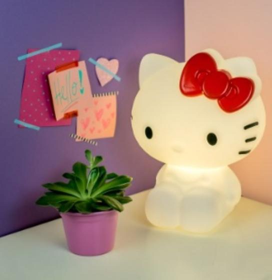 Imagem de Luminária Abajur Infantil Hello Kitty Natural + Lâmpada de Led