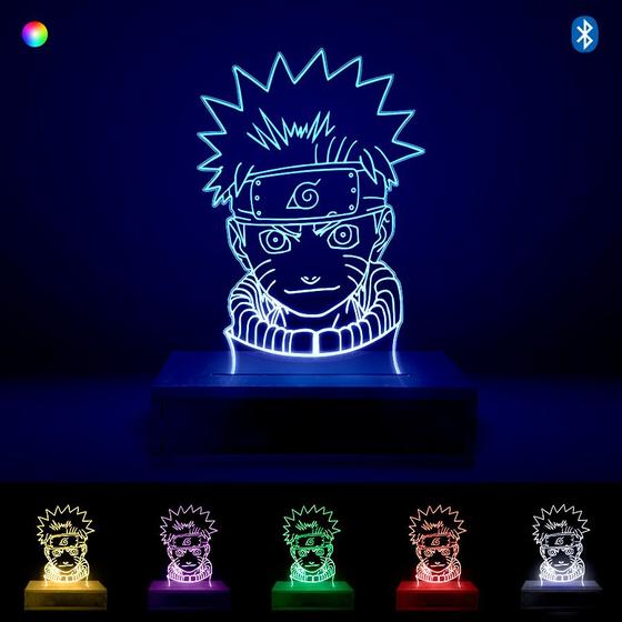 Imagem de Luminária Abajur Naruto Cores RGB Bluetooth