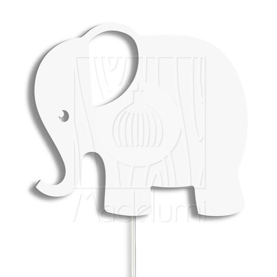 Imagem de Luminária Abajur Parede Elefante Madeira G9 30cm Decoração