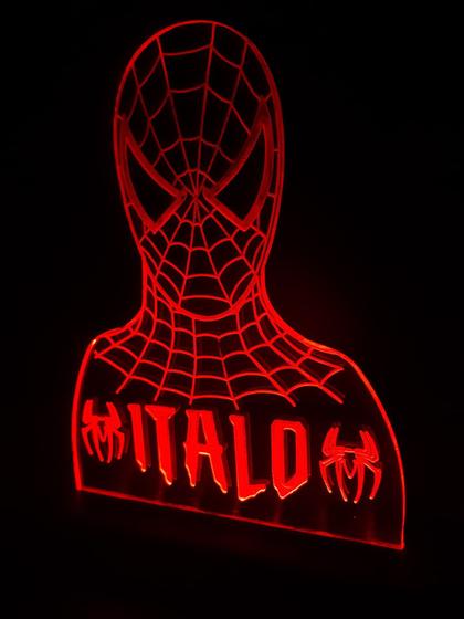 Imagem de Luminária Acrílico Personalizada - Homem Aranha