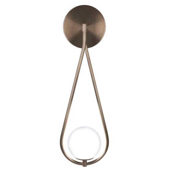 Luminária Arandela Gota Globo Vidro Cabeceira Quarto Bronze Menor preço em Luminária Arandela Gota Globo Vidro Cabeceira Quarto Bronze