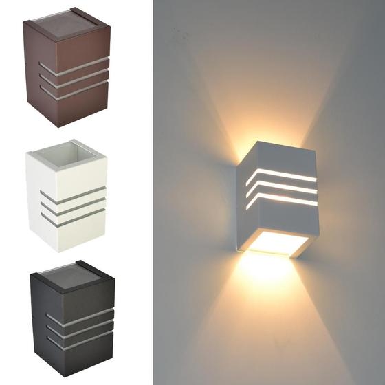 Imagem de Luminária Arandela Parede / Muro 3 Frisos 2 Focos Interna e Externa G9 - 6204 - Branco Texturizado 