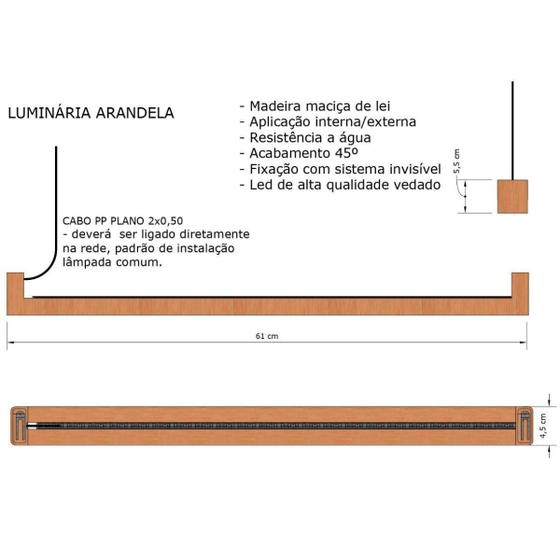 Imagem de Luminária Arandela Retro Rustico De Parede Decoração Int/Ext