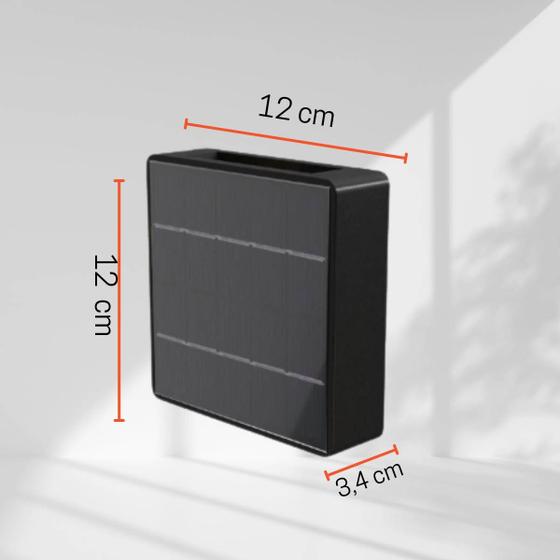 Imagem de Luminaria Arandela Solar Dois Facho 3000k Parede Externa Preta