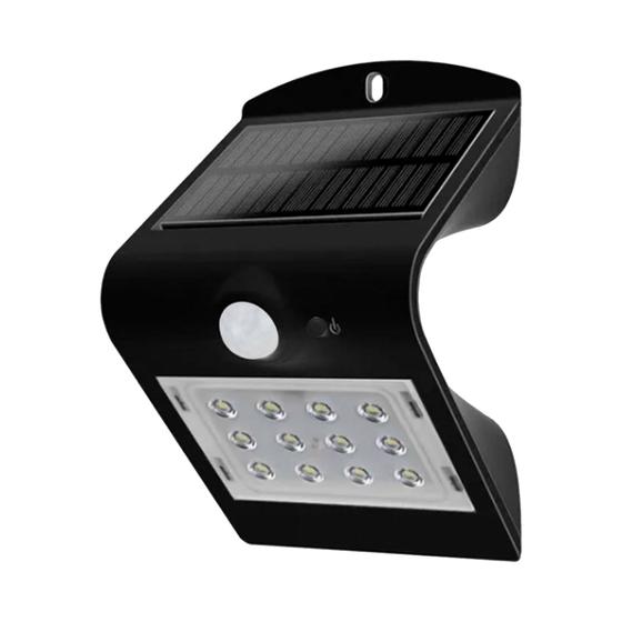 Luminária Arandela Solar Led Kian 15503 1,5W Preta Luminária