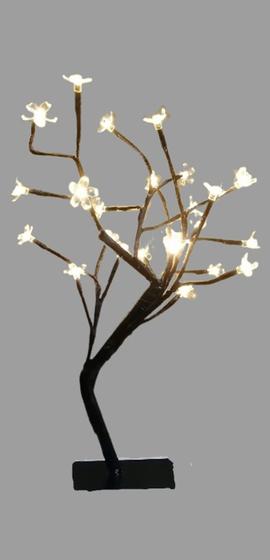 Imagem de Luminária Árvore Flor De Cerejeira 24 Leds Abajur Branco Quente