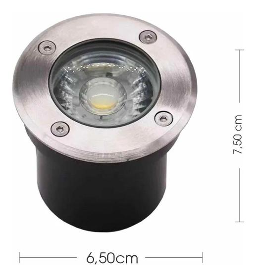 Luminária Balizador Led Chão Piso Jardim 4w Embutir Blindado Latif