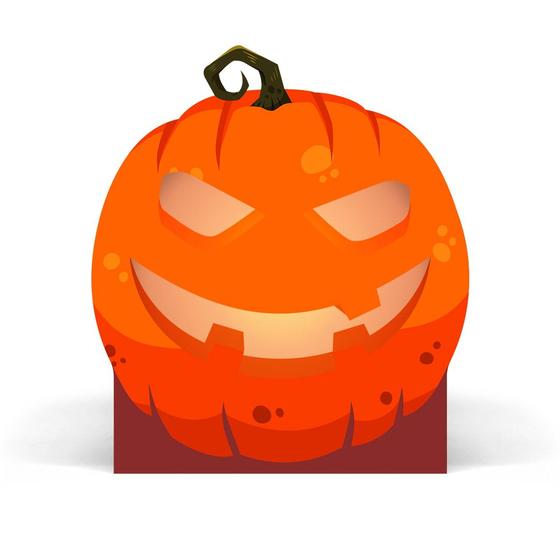 Imagem de Luminária Circular - Abóbora Halloween, Dia das Bruxas - 1