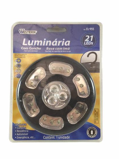 Imagem de Luminária com gancho 21 led 4 modos base imã western