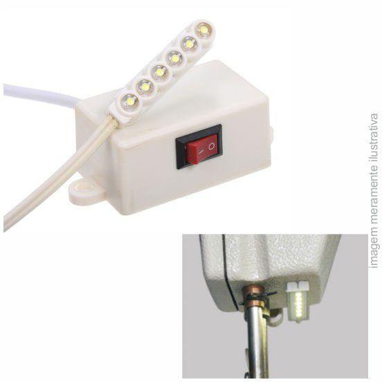 Luminária com lâmpada de 6 led palito 220v 3w e sustentação magnética