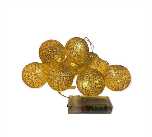 Luminária Cordão De Led HIPER FESTA C/10 BOLINHAS 5CM Cordão de Luz Magazine Luiza