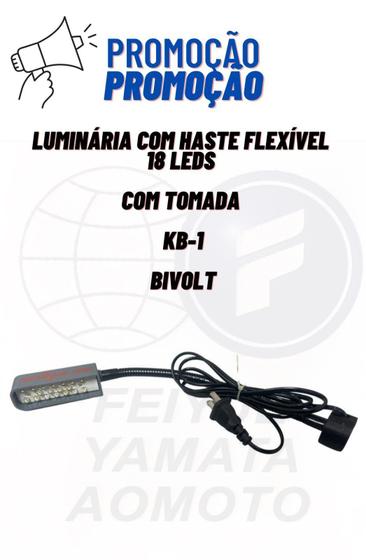 Imagem de Luminária De 18 Led Haste Flexível - Cabo C/ Plug