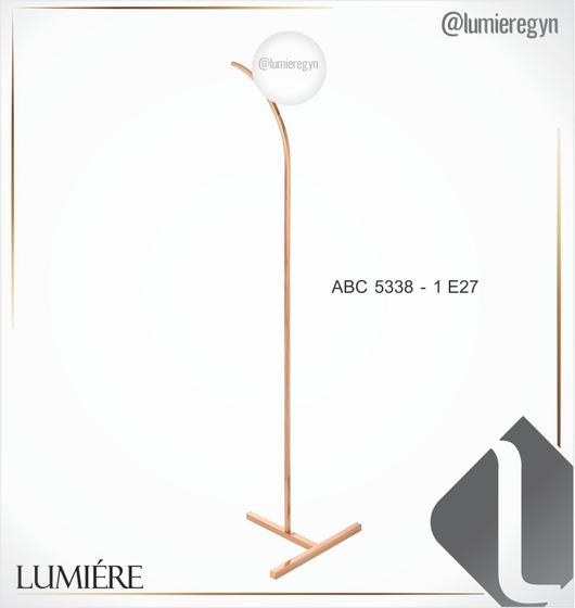 Luminária de chão/piso c/ globo 170xø45cm metal e vidro old artisan abc