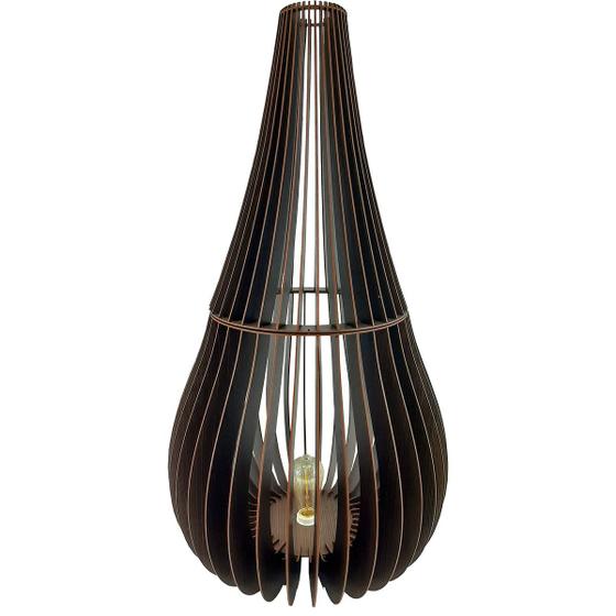 Luminaria De Chão Piso Gota Mdf Completo Retrô Quarto Casal