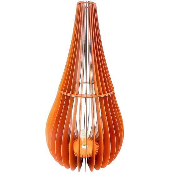 Luminaria De Chão Piso Gota Mdf Vazado 90cm Decoração Bivolt