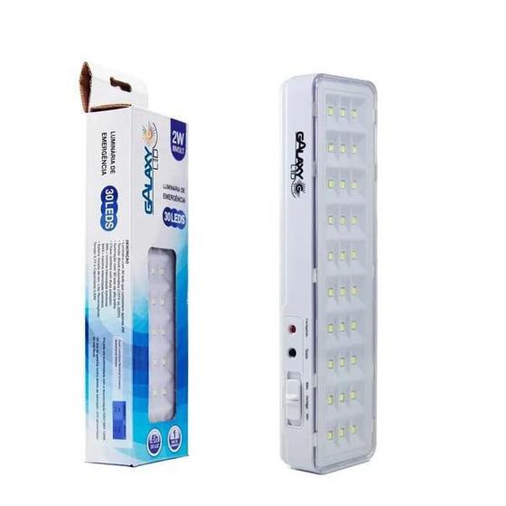 Luminaria De Emergencia 2W 30 Leds Galaxy Led Luminária de Emergência Magazine Luiza