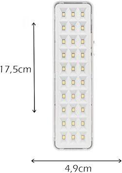 Imagem de Luminária De Emergência 30 LEDs Super Slim Segurimax