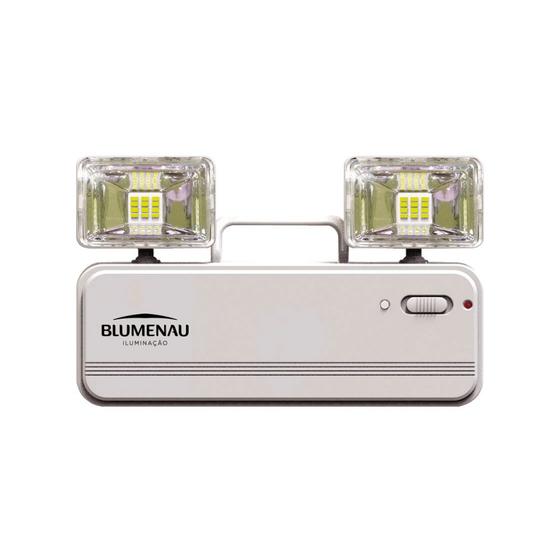 Luminária de Emergência Bloco Autônomo 2 Faróis 4W Bivolt Blumenau