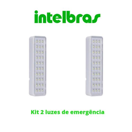 Luminaria De Emergencia Intelbras Kit Com 2 Unidades Lea 30 Luz