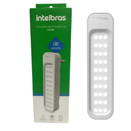 Luminária De Emergência Intelbras Lea 150 Led 1w Branca Luminária de