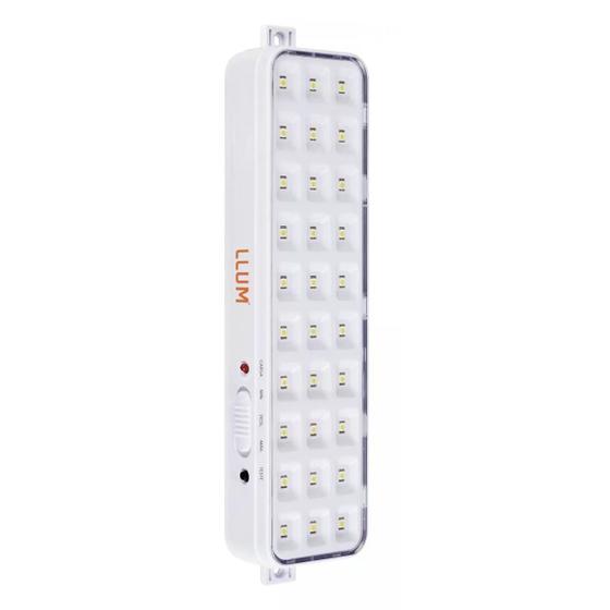 Luminária De Emergência LED 1W 30 LEDs LLUM Bronzearte Menor preço em Luminária De Emergência LED 1W 30 LEDs LLUM Bronzearte