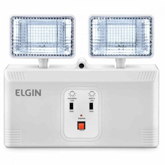 Imagem de Luminária de emergência LED 2.000 lúmens com 2 faróis - 48LEM2KL0000 - Elgin