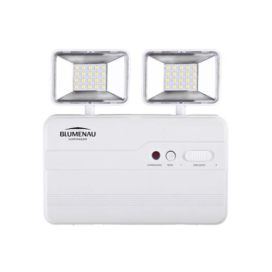 Imagem de Luminária de emergência led 5w 2 faróis 6500k - blumenau