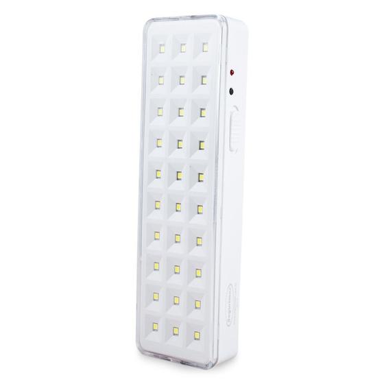 Imagem de Luminária de Emergência Segurimax 30 LEDs Slim Bivolt