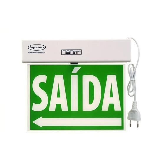 Luminaria de emergencia sinalização dupla face rz Luminária de Emergência Magazine Luiza