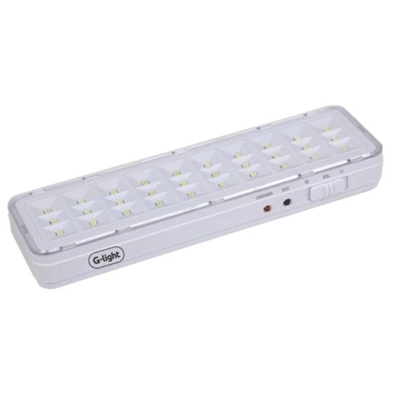 Luminária de Emergencia Slim 30Leds 1,2W 6500K Bateria Lítio Autovolt G