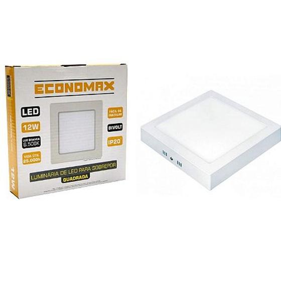 Luminária de Led para Sobrepor Quadrada 12W Economax Luminária Magazine Luiza
