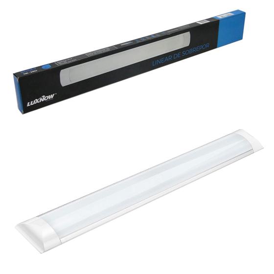 Imagem de Luminaria de Led Retangular Slim Linear Sobrepor 20W 60CM 6500K Branca Fria Bivolt