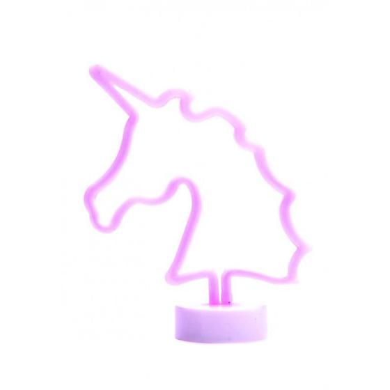 Luminária de led unicórnio neon rosa CAZAMIX Luminária Magazine Luiza