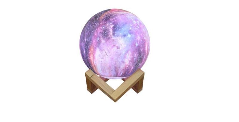 Imagem de Luminária De Lua 3D Decoração De Mesa Usb Galaxy