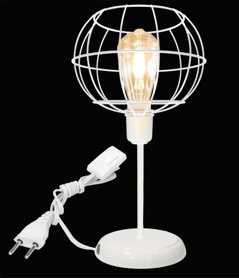 Imagem de Luminária de Mesa Abajur Clássico Aramado Tangerine 2 Branco