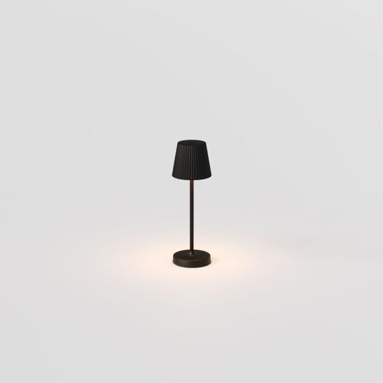 Imagem de Luminária de Mesa Abajur LED Mini PL Interlight - Portátil Sem Fio - Preto