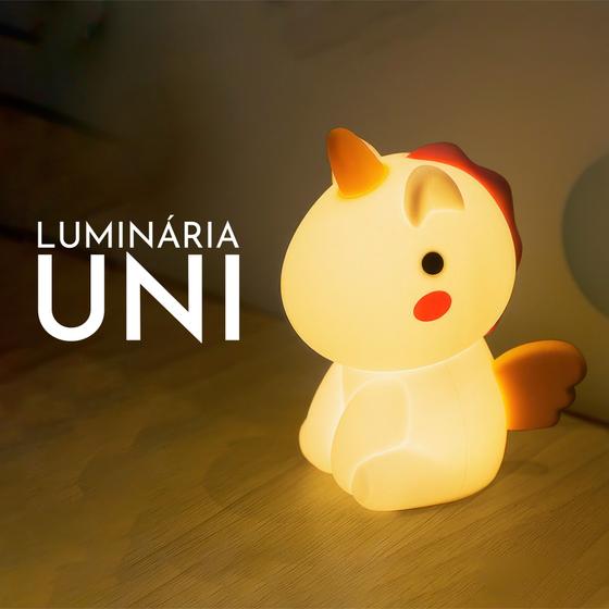 Imagem de Luminária de Mesa Abajur Led Taschibra Quarto Infantil Unicórnio 0,5W Taschibra