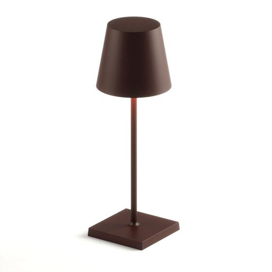 Imagem de Luminária de Mesa Abajur LED Tina Interlight  - Portátil - Sem Fio - Corten