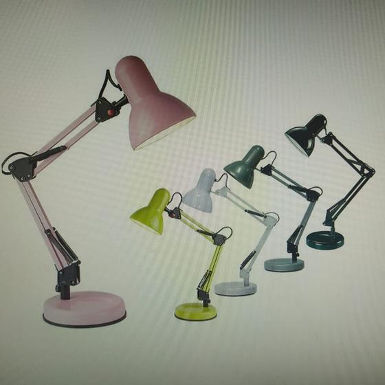 Luminaria de mesa articulada,com base garra Menor preço em Luminaria de mesa articulada,com base garra