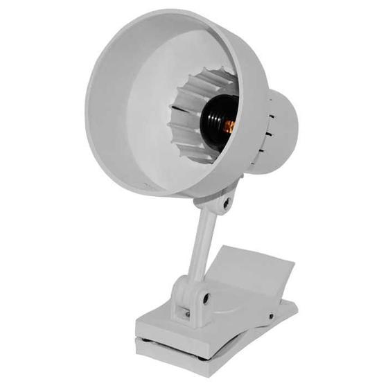 Luminária de Mesa Articulada com Garra 370 Branca Ilutec Menor preço em Luminária de Mesa Articulada com Garra 370 Branca Ilutec