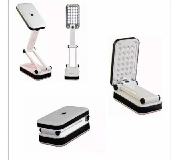 Luminária De Mesa Articulável 24 Leds Dp Led DP666 Branca Luminária