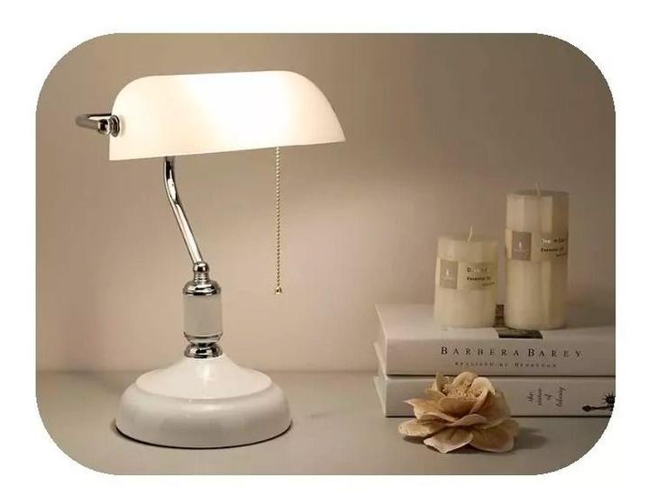 Luminária de mesa Banker Banqueiro Inglesa Modelo Inglês Clássica GMH