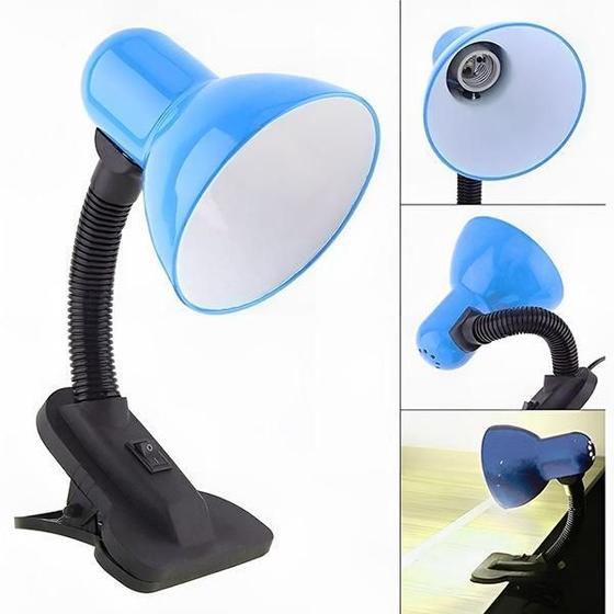 Imagem de Luminária De Mesa Com Presilha Azul Bivolt
