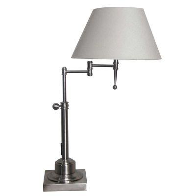 Imagem de Luminária de Mesa de Metal Nickel 65cmx33cmx42cm Cromado Escovado - Bella - LU001T