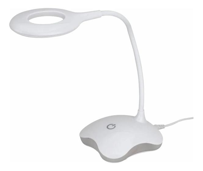 Imagem de Luminária De Mesa Flexível Sem Fio Usb Led 3 Níveis De Luz