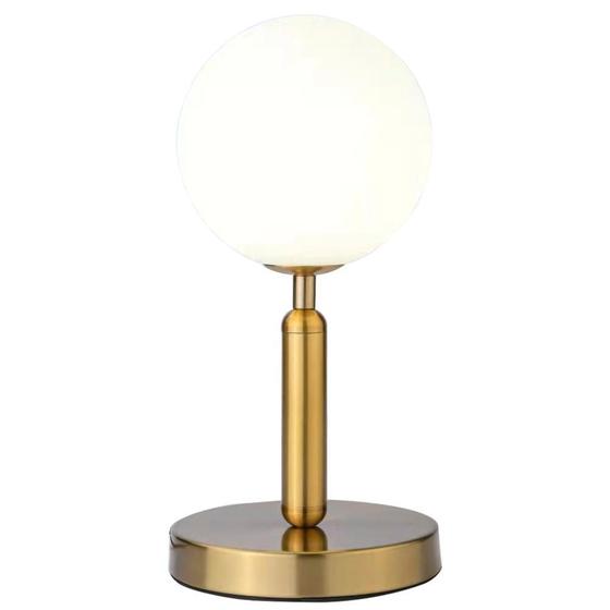 Luminária De Mesa Globo Leitoso Sala Quarto Escritório 1xG9