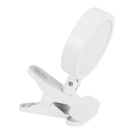 Luminária de Mesa Led Com Presilha Plástico Branco 5000k 6w Bivolt