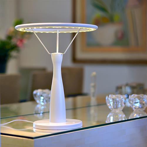 Luminária de Mesa LED Cristal 9108 LED Branco Gaya Luminária de